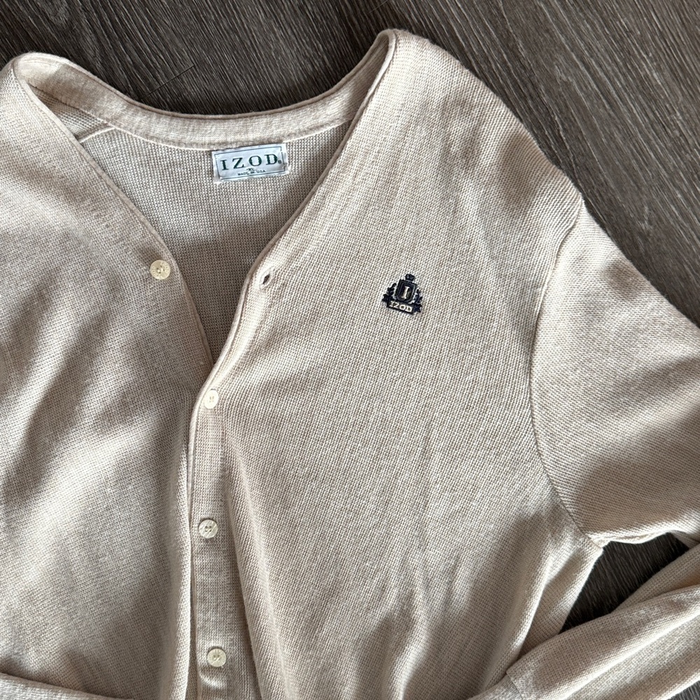 Izod Button-Up Varsity Cardigan